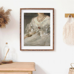 Naise portreeprindid barokkkunsti plakat Muudetud kunst Naiselik seinakunst l&otilde;uendimaal Maksimalistlik tr&uuml;kis Galerii Seinakaunistus 21x30 No Frame