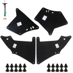 5 tk sisemised porilauad Toyota Land Cruiser Prado 03-20 porilappide pritsmekaitsete kilbi tihend koos rehvimustri s&uuml;gavuse m&otilde;&otilde;turiga 4pcs Fender Liners black