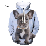 Moodne prantsuse buldogi 3D-printimine kapuuts, meeste naiste vabaaja pikkade varrukatega lahe pullover 5XL