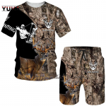 Suvised meeste 3D-prinditud kamuflaažiga vahtralehtedega T-s&auml;rk/l&uuml;hikesed p&uuml;ksid/&uuml;likonnad Unisex vabaaja spordir&otilde;ivad l&uuml;hikeste varrukatega S