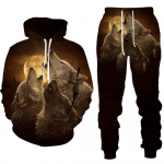 Hundi 3D tr&uuml;kitud kapuutsiga p&uuml;kste &uuml;likond meeste kevade ja s&uuml;gise vabaaja kampsun, pullover, meeste dressikomplekt, mood meeste r&otilde;ivaste &uuml;likond L