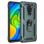 P&otilde;rutuskindel Xiaomi Redmi Note 9 &uuml;mbris Military Armor Drop Protective Ring Holder Magnet Phone Case Redmi Note 9 Pro Redmi 9 for Redmi Note 9 Pro roheline
