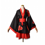 Anime Naruto Shippuden Uzumaki Naruto Akatsuki Kakashi Sasuke Lolita Kimono Kleit Anime Cosplay Kost&uuml;&uuml;m Peo Vormir&otilde;ivaste &Uuml;likond S