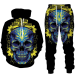 Punk 3D pealuu tr&uuml;kitud kapuutsiga p&uuml;ksid, &uuml;likonnad, lahedad meeste naiste mood kevad-s&uuml;gis vabaaja pulloverid pusa komplektid t&auml;navastiilis XL blue