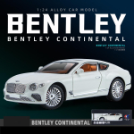 1/24 Bentley Continental GT mudelauto, sulamist survevalatud kogutav tagasit&otilde;mmatav autom&auml;nguasi, heli ja valgusega, uks saab avada poistele, t&uuml;drukutele kingitus kingitus 1/24-22.5x8.3x6cm valge