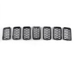 1 komplekt must auto esikaitseraua v&otilde;rkv&otilde;re esiradiaatori sisselaskev&otilde;re trimmikate sobib Jeep Grand Cherokee 2017-2022 jaoks Glossy Black gray