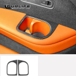 For LI L9 2022 2023 Car Carbon Fiber Color Interior Decoration Cover window lift swtich gear shift panle J gray