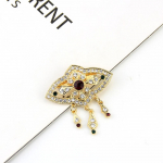 Elegantne kristallist pross naiste j&otilde;ulukink kullav&auml;rvi kivist ehted hall v&auml;rv