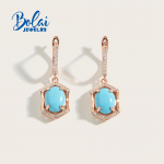 925 Sterling h&otilde;bedane lukk K&otilde;rvar&otilde;ngad loodud t&uuml;rkiissinise ovaalse 8*10mm peen ehtega naisele naisele kena s&uuml;nnip&auml;evakingitus M sinine