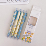 4 tk/komplekt Armas must geelpliiats Armas sisemine korea lilleline 0,5 mm geelpliiats Kawaiii pliiats ajakirja m&auml;rkmiku testpaberi jaoks koolitarbed 4Pcs/set