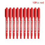 10 tk/komplekt Kahepoolsed kunstmarkerpliiatsid, peeneteralised veekindlad &otilde;lise tindiga sketchbook maalimise koolitarbed LM punane