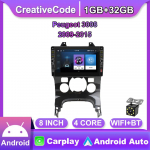 8-tolline Peugeot 3008 jaoks 2009-2015 koos nupunupuga Android autoraadio multimeediumipleier Navigatsioon Stereo GPS 2 Din 1+32GB 1+32GB,AT
