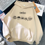2023 Omori Hoodies Anime Kawaii Printed Street Hoodie Unisex ja naiste s&uuml;gis/talve mood suur Harajuku dressipluus kapuuts S beige