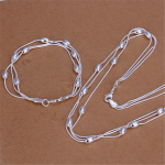 Snake Chain Bead K&auml;ev&otilde;ru Kaelakee Komplekt 925 Sterling Silver Moeehted 45cm and 20cm