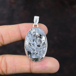 &Scaron;ungiidist t&ouml;&ouml;tlemata ripats 925 sterlingh&otilde;bedast ripats k&auml;sitsi valmistatud ehete disainiga ripats looduslikust v&auml;&auml;riskivist ehe kingitus emale uhiuus ripats