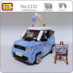 LOZ 1131 s&otilde;idukimudel Blue Fish Car Jeep Balloon Mount Fuji Molbert Mudel DIY Mini klotsid Tellised Ehitusm&auml;nguasi lastele ilma kastita
