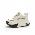 Fujin 7cm ehtsast nahast platvorm Wedge Fashion naiste kevad h&auml;sti istuv s&uuml;gisene paksud tossud kingad hingavad segav&auml;rvi 40 beež