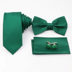 Meeste 5 tk lipsukomplekt, salveiroheline, pol&uuml;estrist kaelaside, mansetin&ouml;&ouml;biga pross, peigmehe &uuml;likonnale, pulmapidu,