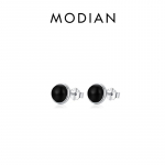 Modian mustast ahhaatist k&otilde;rvar&otilde;ngad 925 Sterling h&otilde;bedane plaatinaga kaetud &uuml;mmargune h&uuml;poallergeenne k&otilde;rvar&otilde;ngas 4 mm 5 mm 6 mm naiste ehted 4MM h&otilde;be