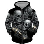 Moodne 3D k&otilde;ikjal tr&uuml;kitud must kapuuts/jakk Unisex gooti t&otilde;mblukuga dressipluus Meeste pullover t&auml;navar&otilde;ivad 4XL gray