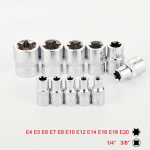 11 tk 1/4 3/8 Star pesa komplekt Femal E t&uuml;&uuml;pi pistikupesad Mutriv&otilde;tmepea E4 E5 E6 E7 E8 E10 E12 E14 E16 E18 E20 Autoparandust&ouml;&ouml;riistad 11Pcs