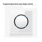 Hotel Switch Panel Switch Wall Glass Wifi Four open Single control valge