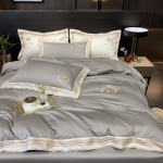 Kerge luksusstiilis 140S pika klambriga puuvillast tikitud neljaosaline komplekt, puhtast puuvillast tikandid, nahas&otilde;bralik neljaosaline komplekt, high-end 1.5m bed sheet 4pcs