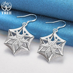 925 Sterling Silver Star Geometric Drop K&otilde;rvar&otilde;nga Ehted