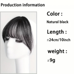 MISSQUEEN s&uuml;nteetiline l&uuml;hike sirge juukseklamber tukk koos juuksepaeltega Air Bangs pikendused Naturaalsed pehmed kumerad tukk parukas naistele 24cm