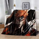 3D Anime Bleach Japan Cartoon Pehme pl&uuml;&uuml;sist tekk, flanelltekk elutuppa magamistoa voodi diivani pikniku kate 75x100cm (30x40inch)