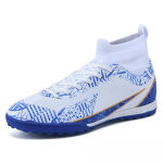 Unisex jalgpallijalatsid &otilde;ues/saalis poistele t&uuml;drukutele jalgpallisaapad Professionaalsed jalgpallijalgpalli treeningtossud 38 valge