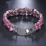 LUXY MOON Fashion v&auml;rviline k&auml;ev&otilde;ru Mona Lisa tsirkoon v&auml;rviline ehtek&auml;ev&otilde;ru 19cm roosa