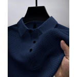 Mesh Ice Silk Polos Top l&uuml;hikeste varrukatega T-s&auml;rk meeste rev&auml;&auml;rkraega suvine &uuml;hev&auml;rvilised libisevad polos&auml;rgid XL