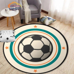 Jalgpallipildid vaip multikas jalgpall elutoa kaunistus &uuml;mmargune s vooditool matt kodu Sissep&auml;&auml;suuks lapsed 120cmx120cm