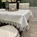 Laudlina ristk&uuml;lik Luksuslik tikandid pitsist &uuml;mmargune lauakate Lill Elegantne &otilde;&otilde;neslaud S&ouml;&ouml;giriidest laualipp k&auml;ter&auml;tikud 120X180cm