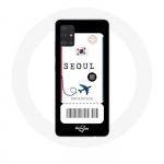 Coque Samsung Galaxy A51 Billet d'avion Seoul Cor&eacute;e du Sud