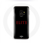 &Uuml;mbris Samsung Galaxy S9 Plus Elite 5. hooaja punase logoga mustal taustal