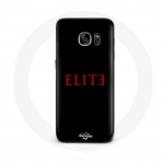 &Uuml;mbris Samsung Galaxy S6 Edge Elite 5. hooaja punase logoga mustal taustal