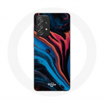 &Uuml;mbris Samsung Galaxy A52 abstraktse tekstuuriga sinine must punane