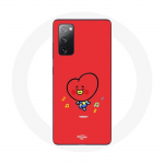 Coque pour Samsung Galaxy S20 FE BTS Bangtan Gar&ccedil;ons BT21 TATA V Fond Rouge