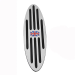 for BMW Mini Cooper JCW S R55 R56 R60 R61 F54 F55 Aluminum Alloy Car Fuel Clutch Brake Foot Pedal Sticker 1pcs white