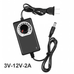 3V 12V 2A reguleeritava pingega toiteadapteri kiirus h&auml;mardamine h&auml;mardus temperatuur puhur v&auml;ljat&otilde;mbeventilaatori kiiruse regulaator US plug