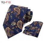 Meeste lillede kaheosaline lipsukomplekt triip Lips &Auml;rimood taskur&auml;tik Paisley ruuduline kaelaside