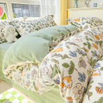 Winter Milk Velvet neljaosaline komplekt Wind Coral Velvet voodikattega tekikate paksendatud flanellvoodi 1.5M(4pcs)