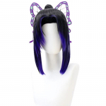 Kimetsu No Yaiba Shinobu Kocho S&uuml;nteetiline Cosplay Naiste Parukas L&uuml;hike Must Sinine Ombre Demon Slaying CorpsO
