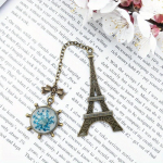 Vanaaegne Eiffeli torni metallist raamatum&auml;rk J&auml;rjehoidjad raamatute jaoks Loominguliste esemete lastele Kingitus Korea kirjatarbed J&auml;rjehoidja Raamatud Markerid Flower