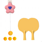 Adjustable Height Indoor Table Tennis Trainer for Self Practice without a Pink 1 Paddle