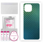 apgo Protective Skin Sticker for the back compatible with Xiaomi Mi 11 Youth Edition, Wrap Film, Foil, Vinyl - Pattern Carbon Chameleon CAKA1