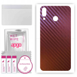 apgo skin sticker film foil vinyl for the BACK compatible with Asus Zenfone Max (M1) ZB556KL, scratch-resistant, easy to install - Carbon Chameleon CA