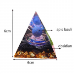Orgone energia vasktraat looduslik tasakaalukruus Orgonite p&uuml;ramiid vaikdekoratsioon Reiki tervis vaim jooga k&auml;sit&ouml;&ouml;dekoratsioon x1